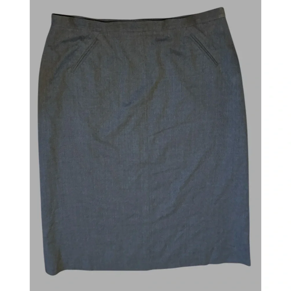 Talbots Skirt‎ Womens 20W Plus Gray Wool Stretch A Line Office Career Work